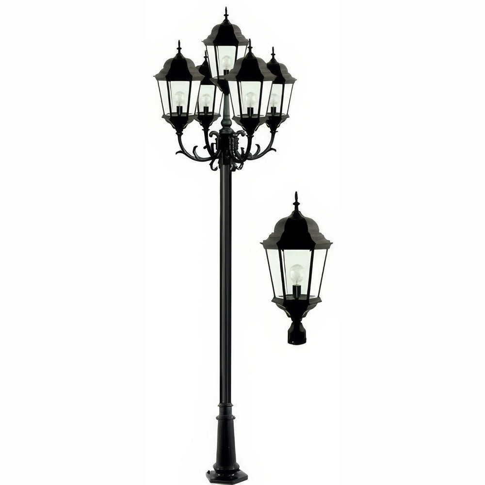 Dabmar Lighting GM2355-B black post light & pole