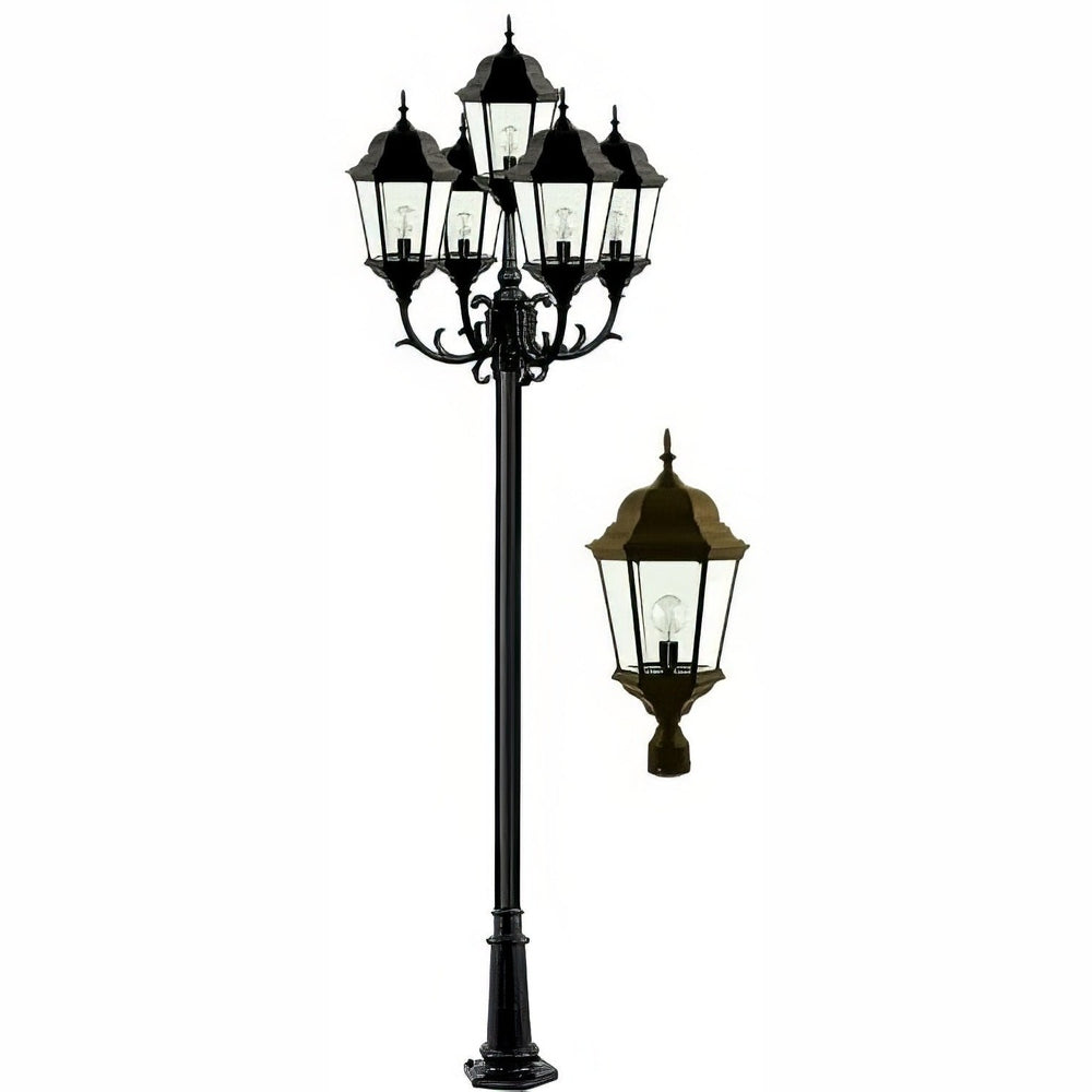 Dabmar Lighting GM2355-L150-30K-BZ bronze post light & pole