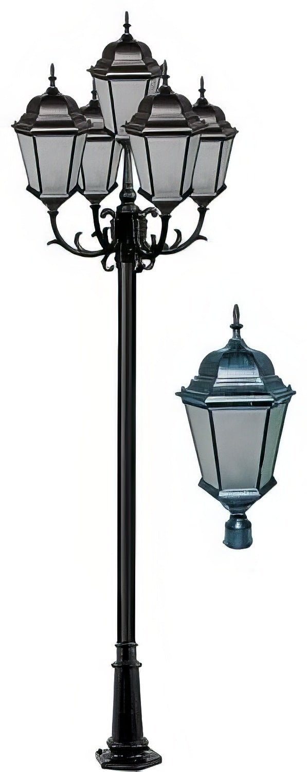 Dabmar Lighting GM2355-L150-30K-VG-FR post light & pole, additional view