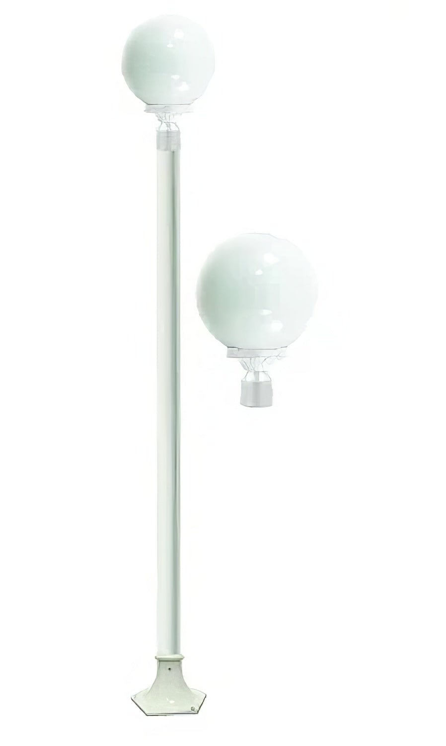 Dabmar Lighting GM2401-L6-30K-W white post light & pole