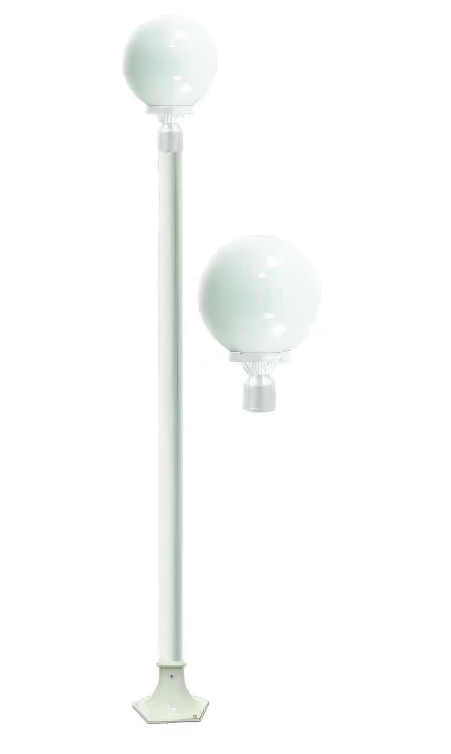 Dabmar Lighting GM2401-L9-40K-W white post light & pole