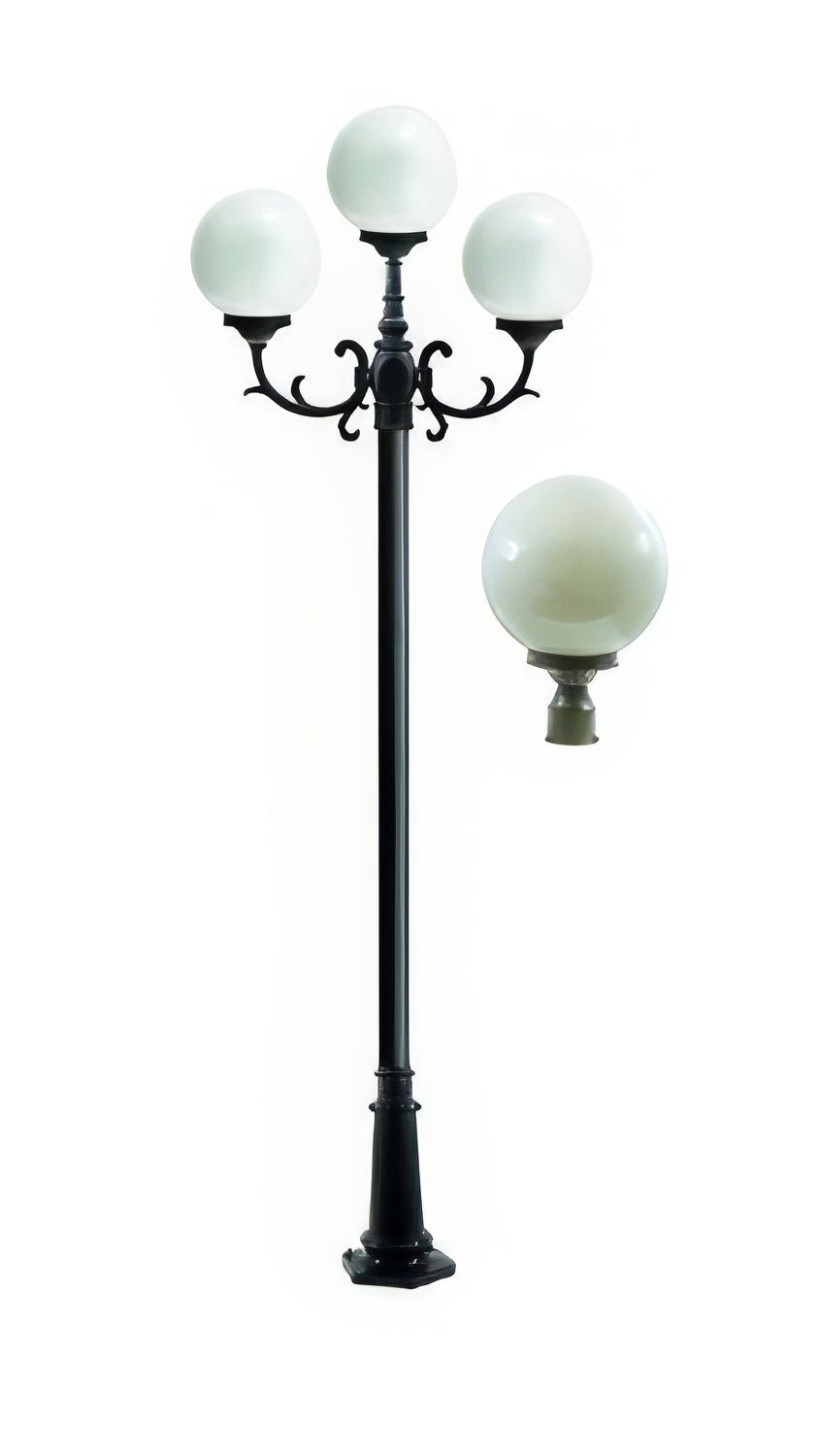 Dabmar Lighting GM2403-L54-30K-BZ bronze post light & pole