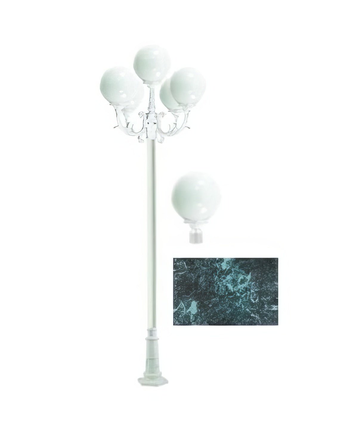 Dabmar Lighting GM2405-L90-65K-VG verde green post light & pole