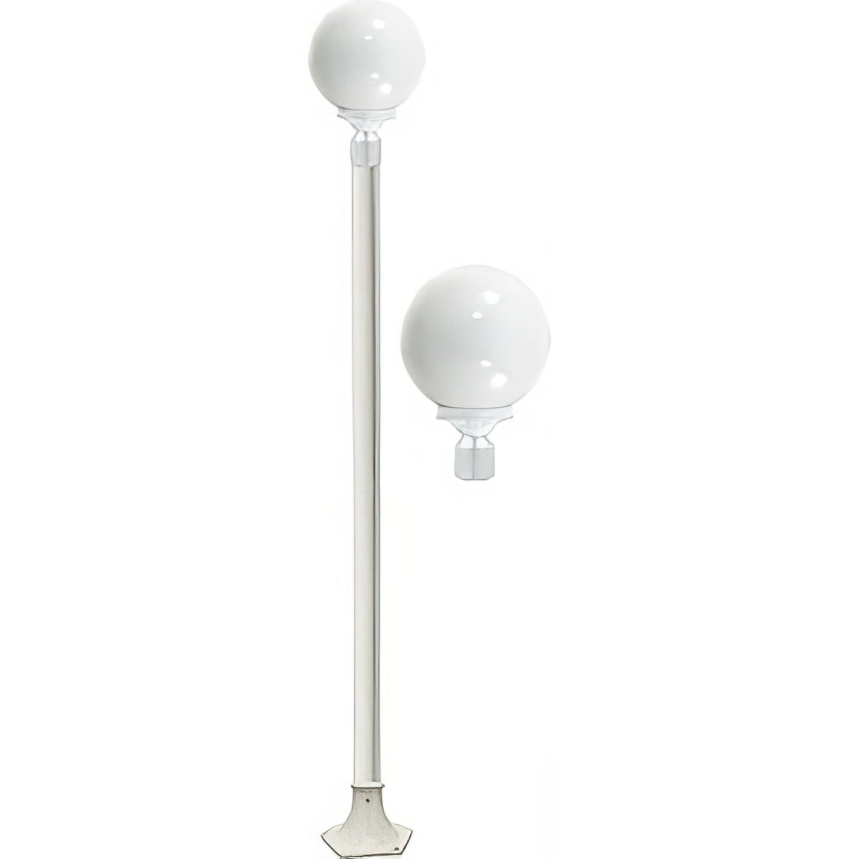 Dabmar Lighting GM2411-W white post light fixture