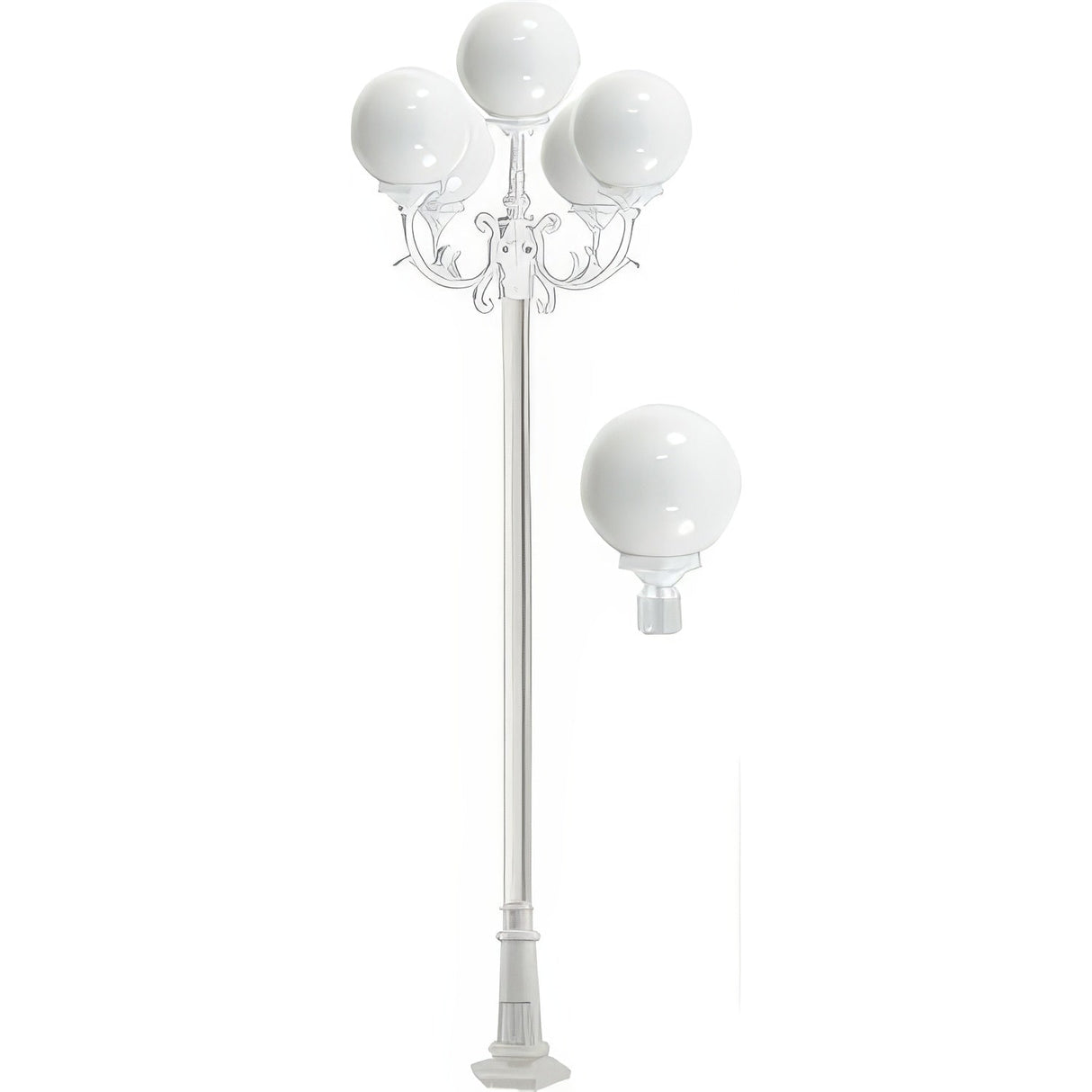 Dabmar Lighting GM2420-W white post light fixture