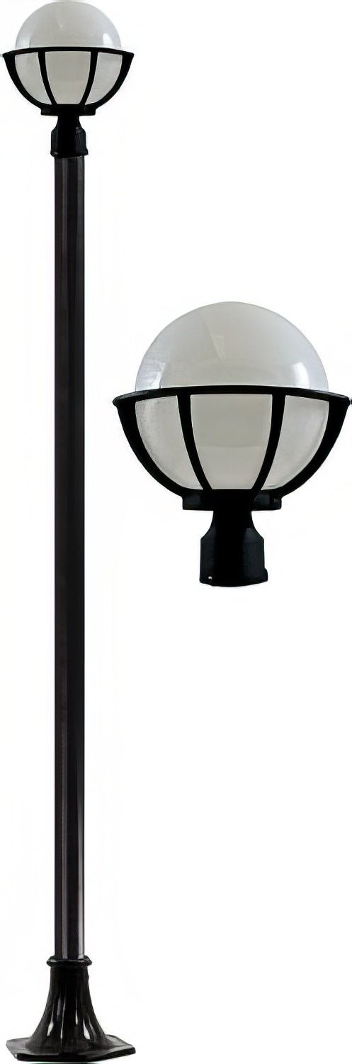 Dabmar Lighting GM2601-L6-30K-B black post light & pole