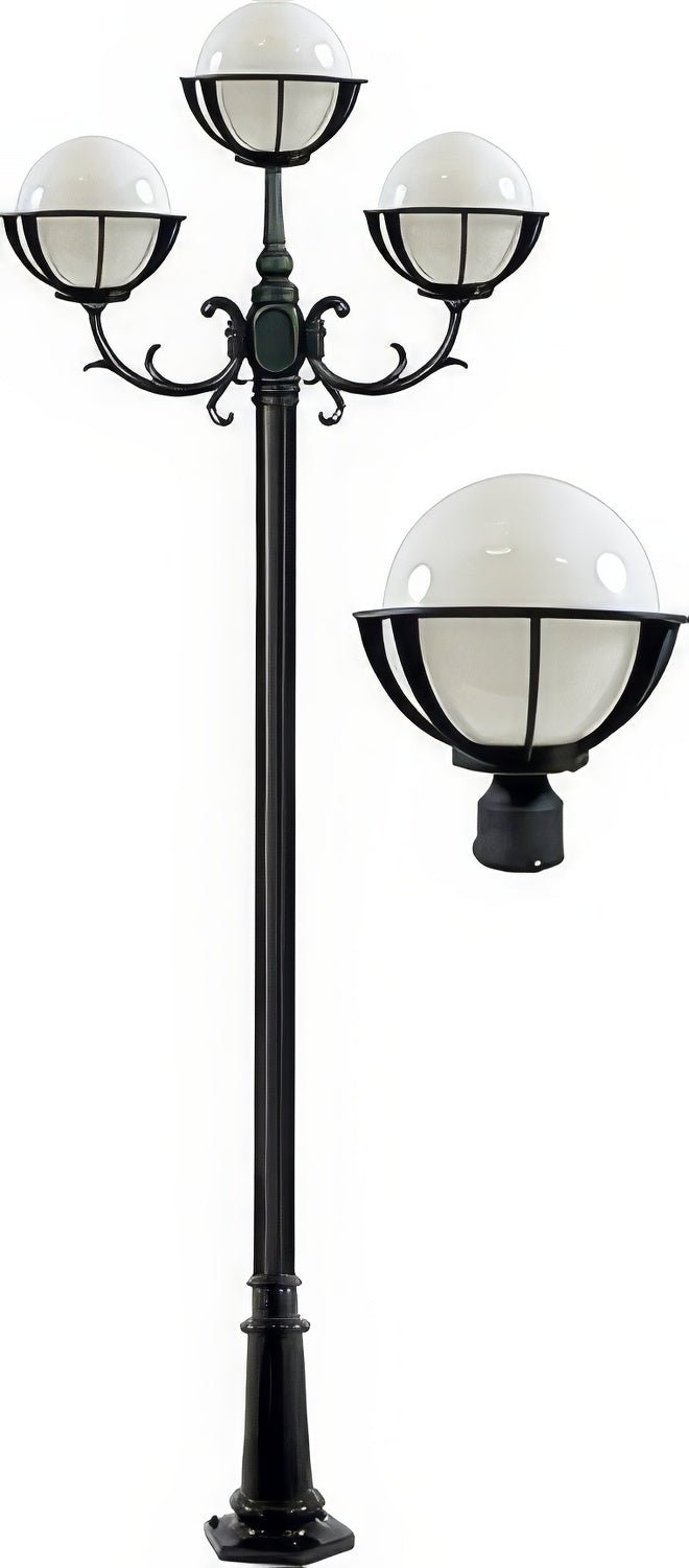 Dabmar Lighting GM2603-L27-40K-B black post light & pole