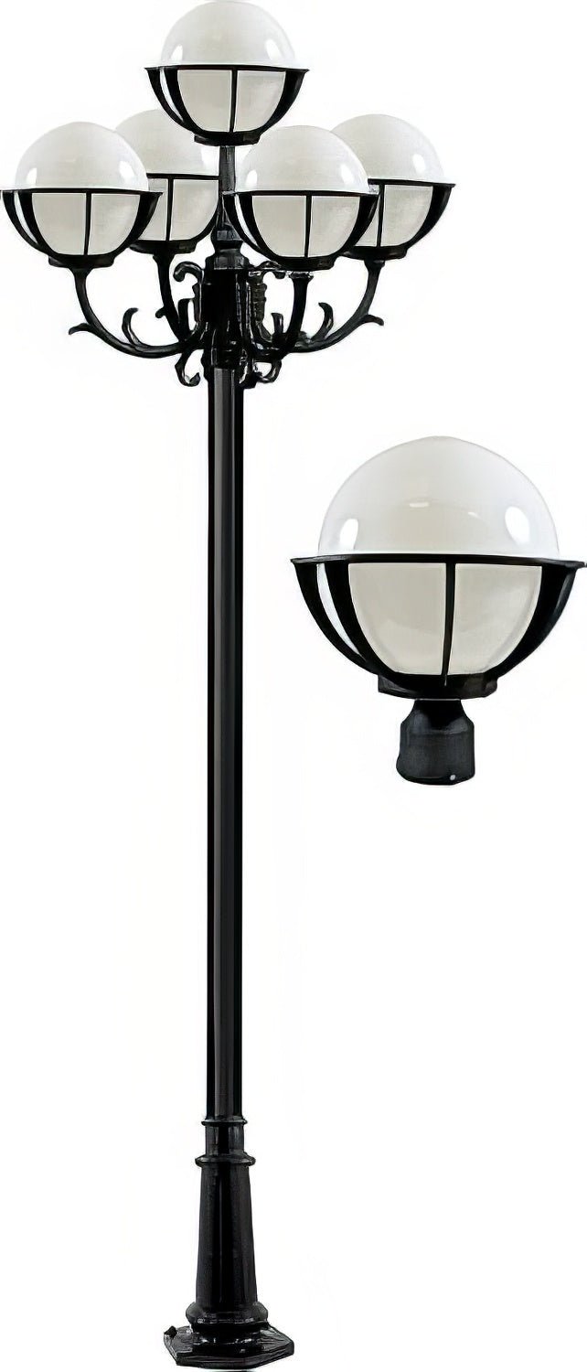 Dabmar Lighting GM2605-L30-30K-B black post light & pole