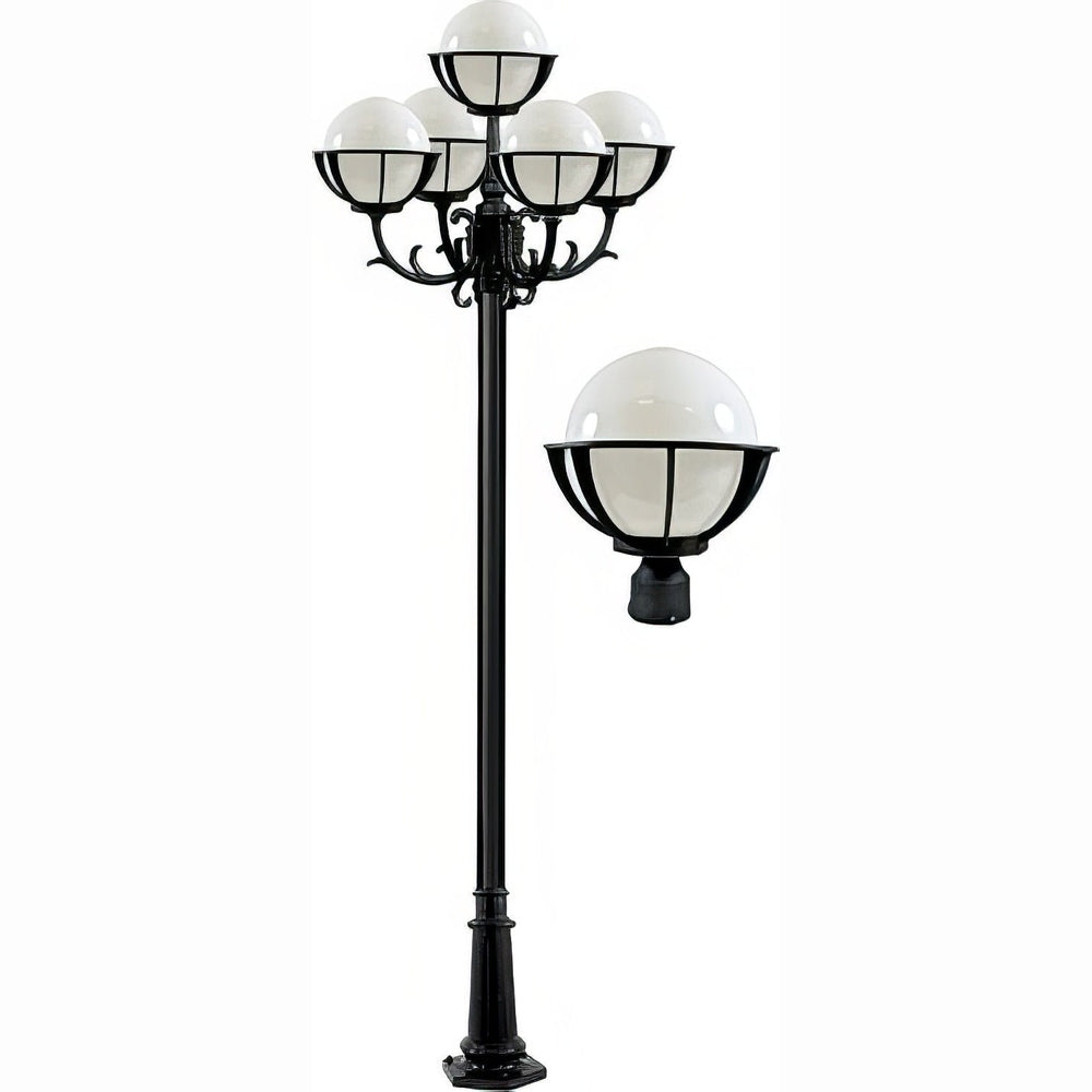 Dabmar Lighting GM2605-L90-30K-B black post light & pole