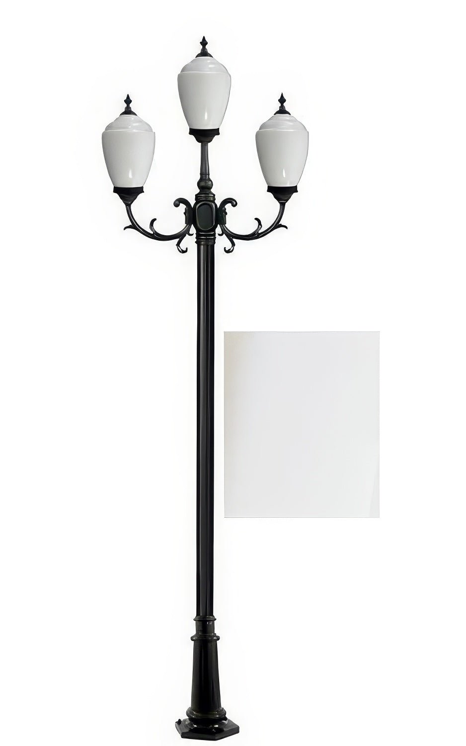 Dabmar Lighting GM2853-L54-65K-W white post light & pole