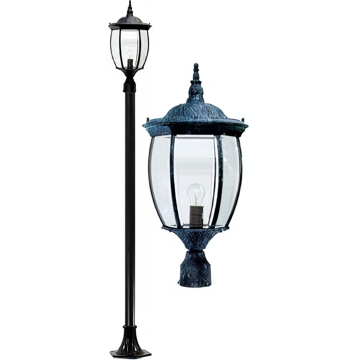 Dabmar Lighting GM3001-LED16-VG verde green post light fixture