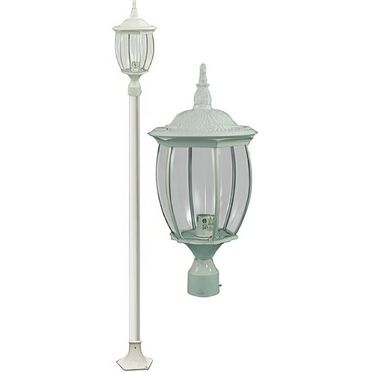Dabmar Lighting GM3011-W white post light fixture