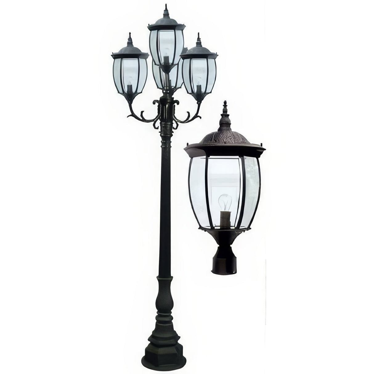Dabmar Lighting GM3020-B black post light fixture