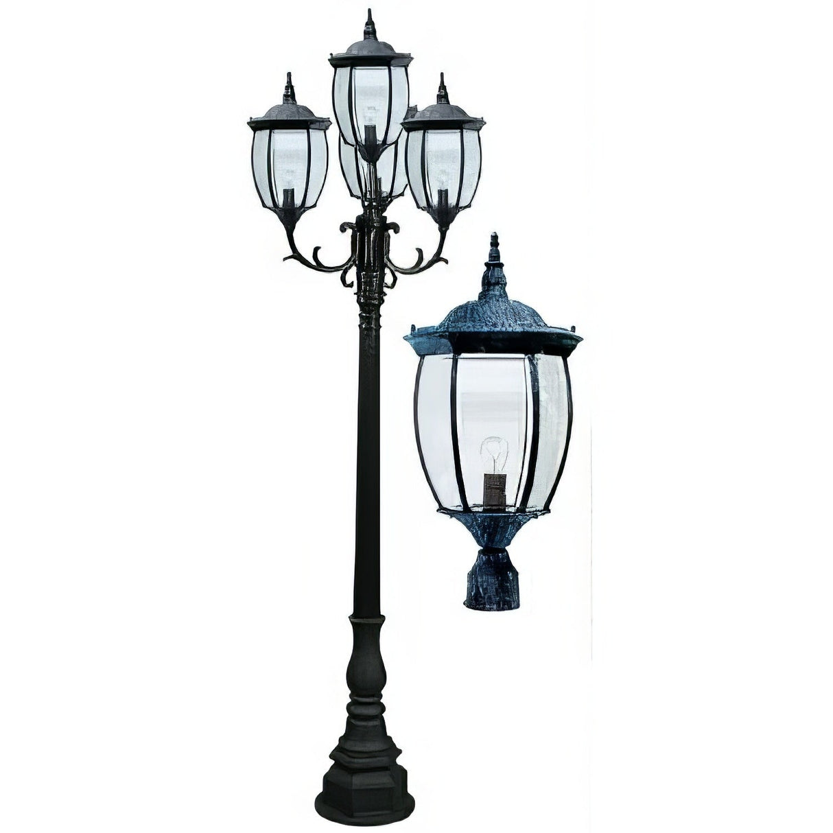 Dabmar Lighting GM3020-VG verde green post light fixture
