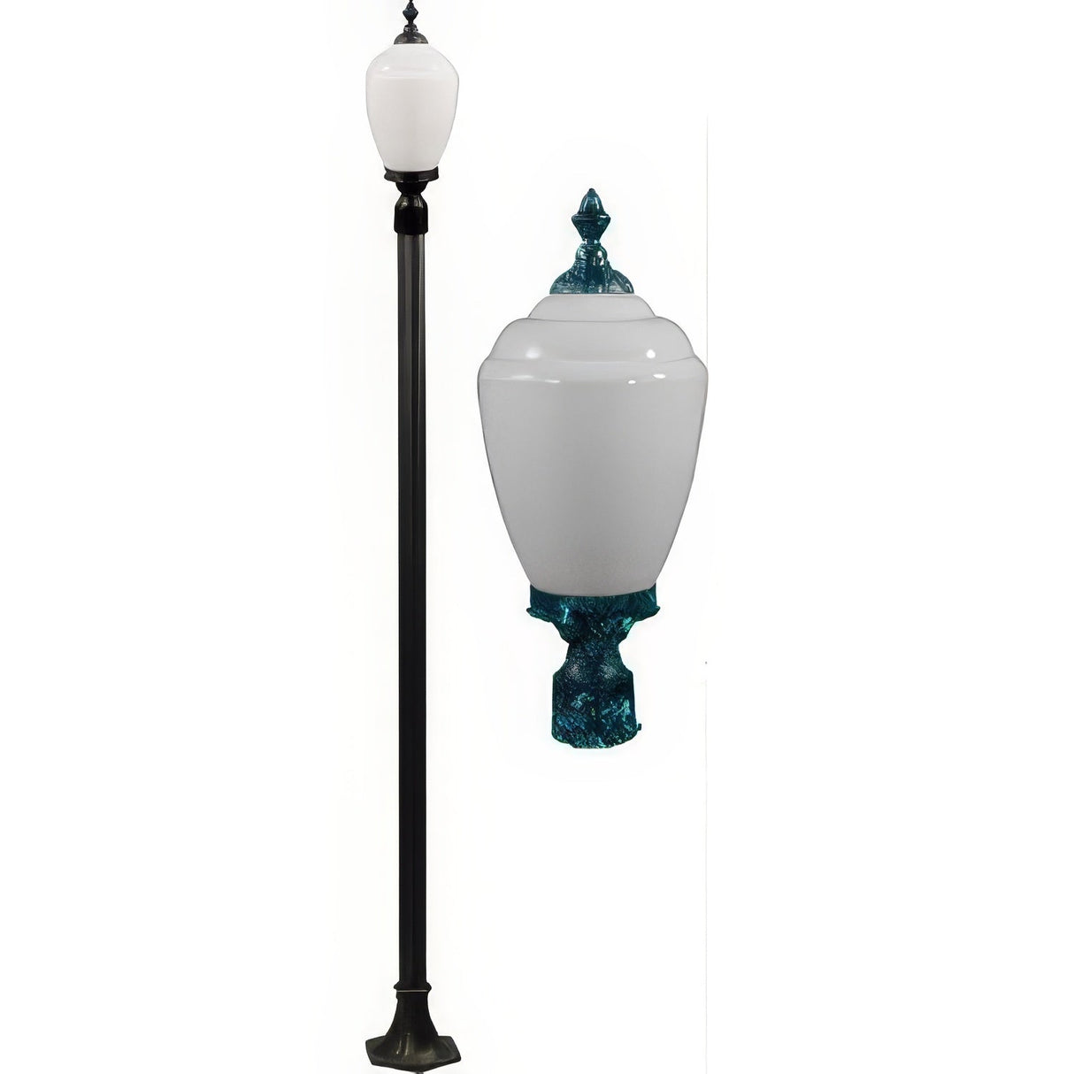 Dabmar Lighting GM4011-VG verde green post light fixture
