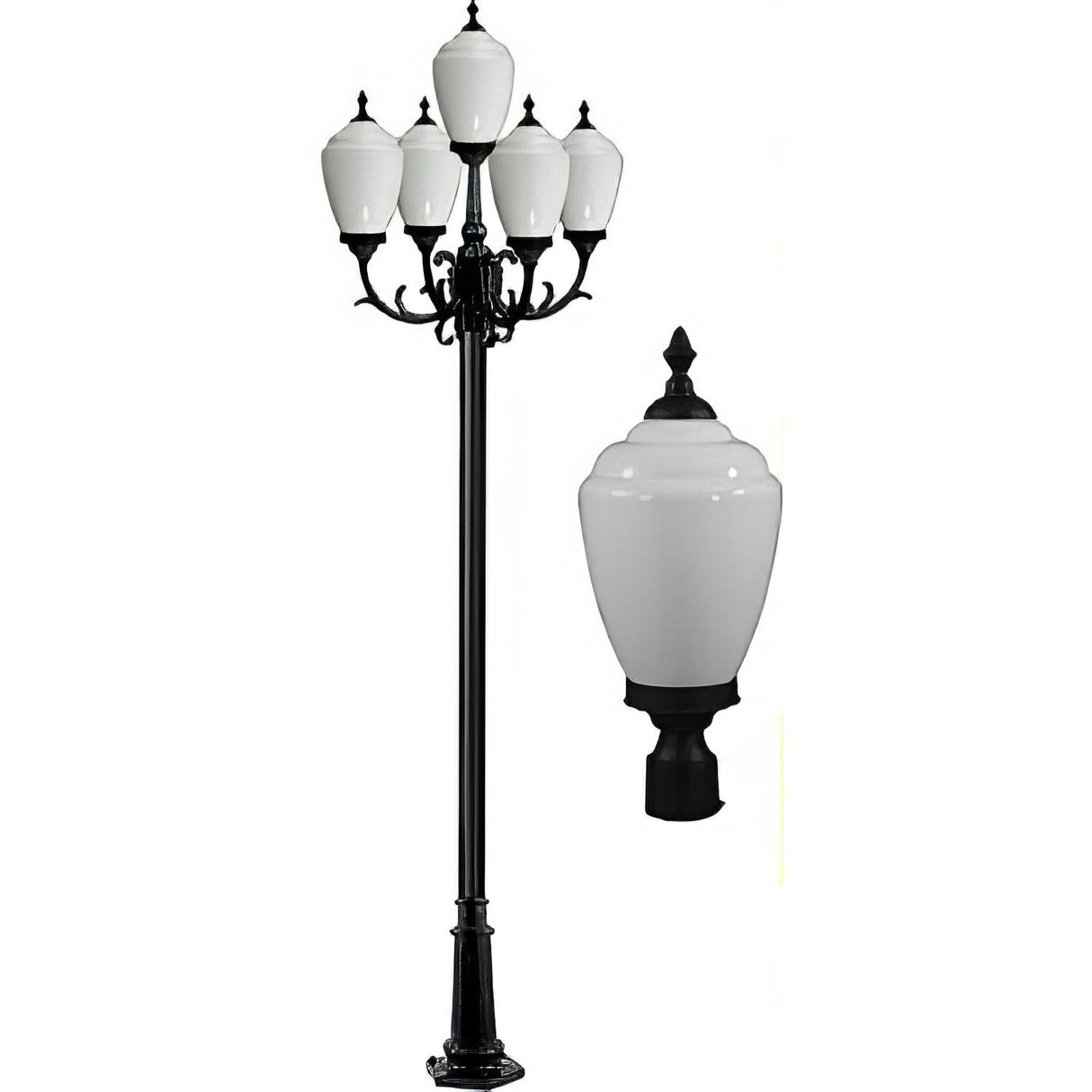 Dabmar Lighting GM4021-B black post light fixture