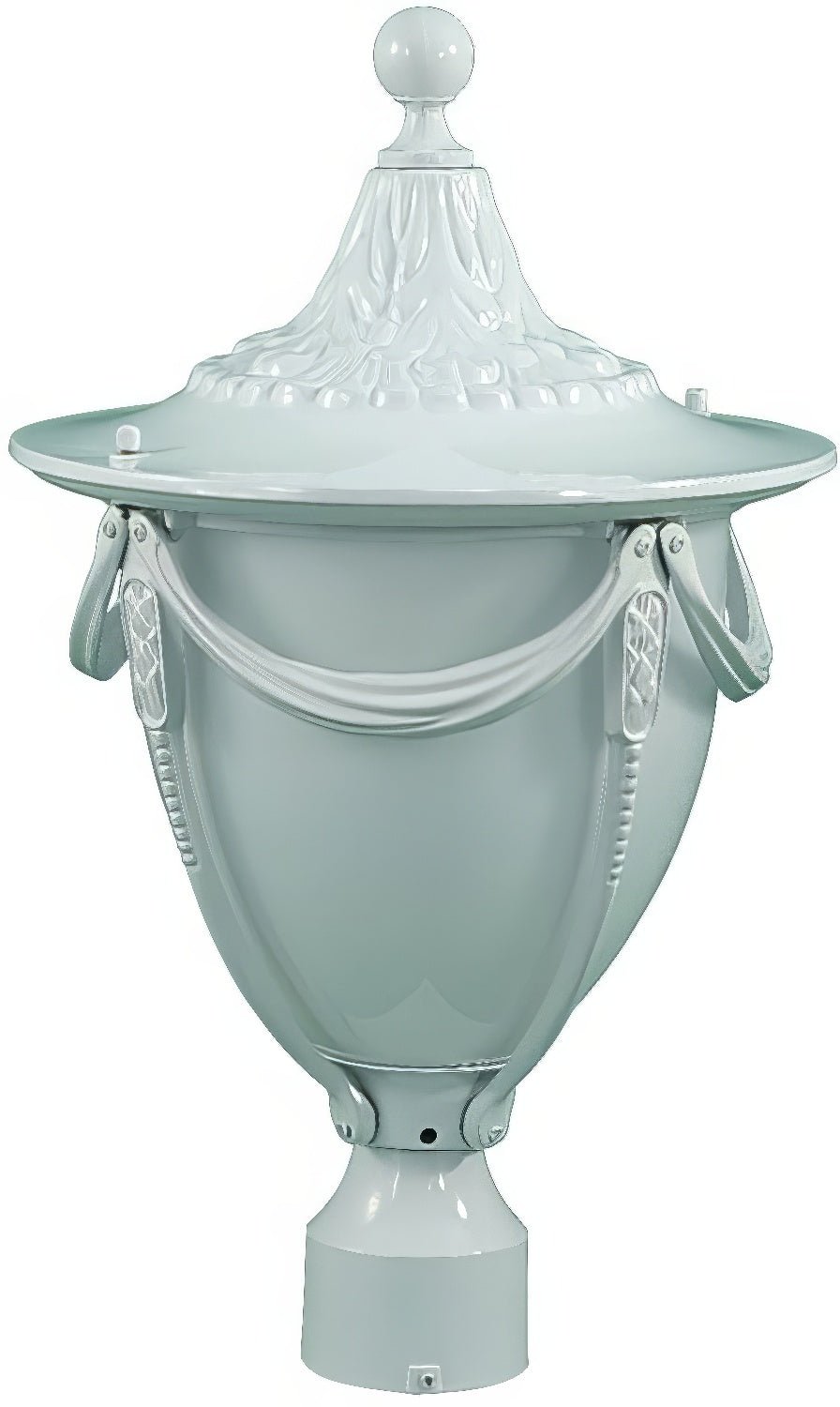 Dabmar Lighting GM480-L18-30K-W white outdoor post light fixture