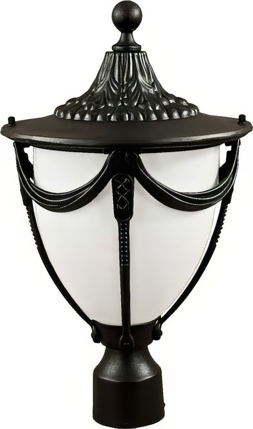Dabmar Lighting GM480-L6-30K-B black outdoor post light fixture