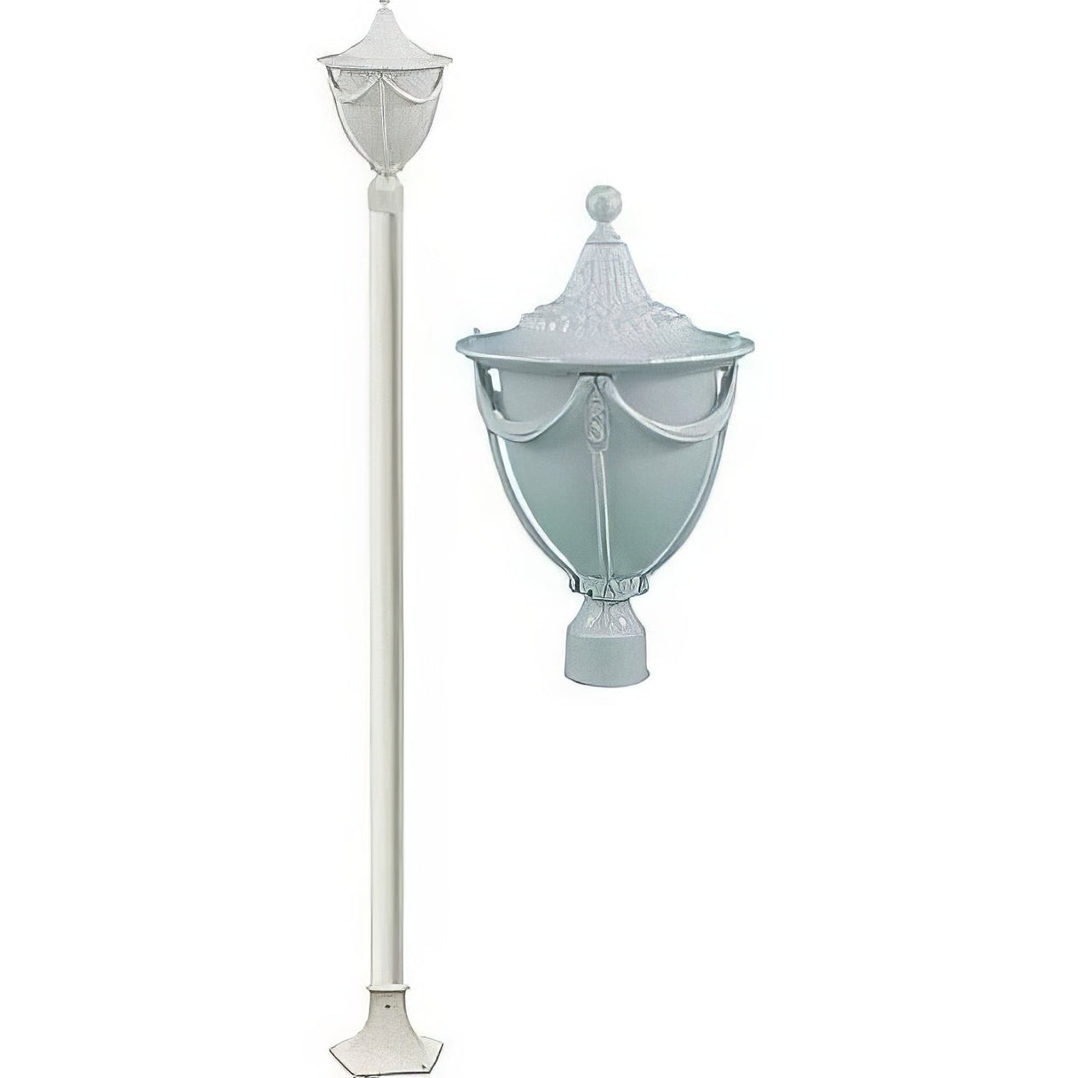 Dabmar Lighting GM4801-LED16-W white post light fixture