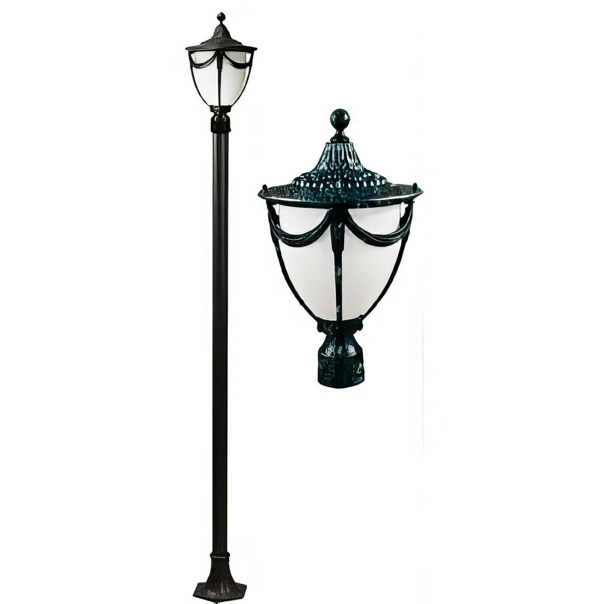 Dabmar Lighting GM4801-VG verde green post light fixture