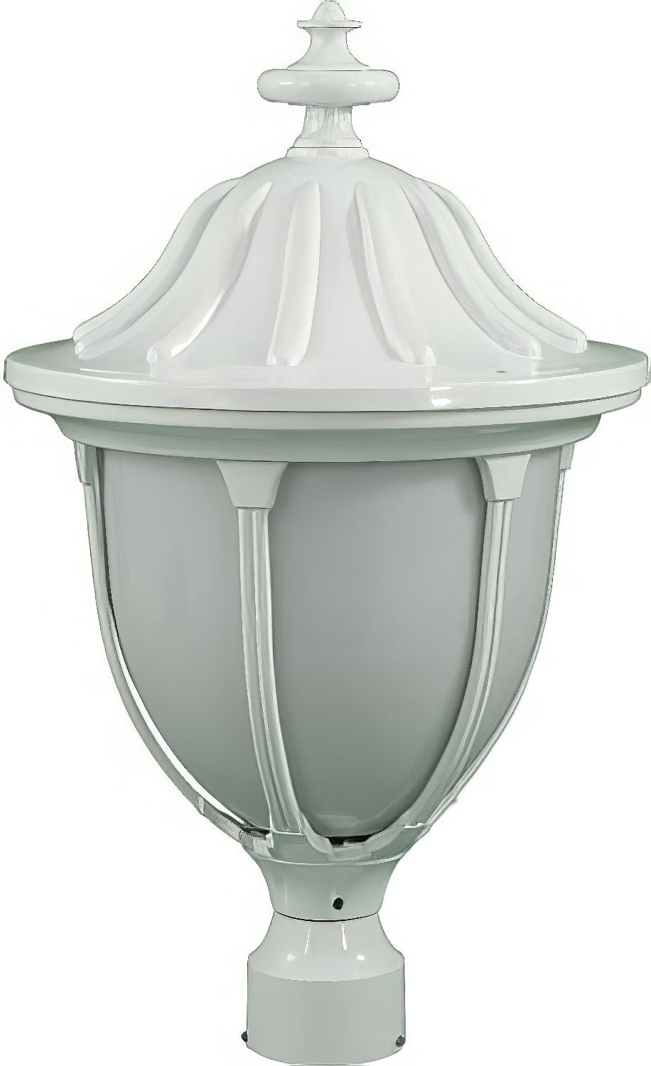 Dabmar Lighting GM552-L6-30K-W white outdoor post light fixture