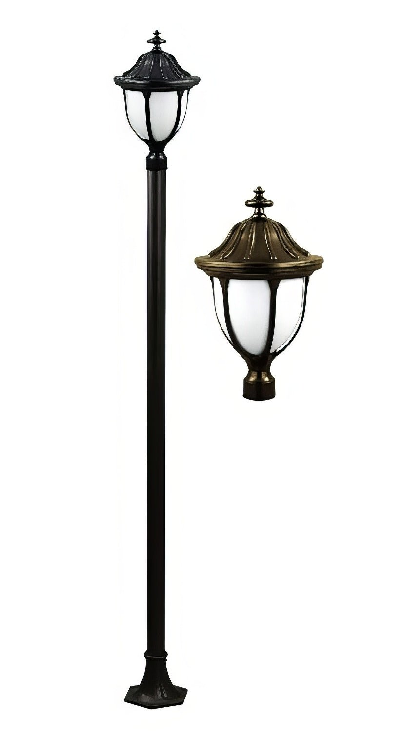 Dabmar Lighting GM5521-L9-40K-BZ bronze post light & pole