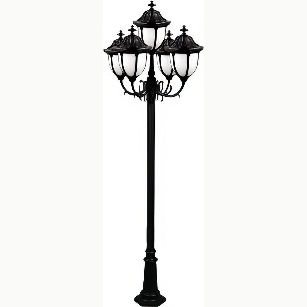 Dabmar Lighting GM5525-L90-30K-B black post light & pole