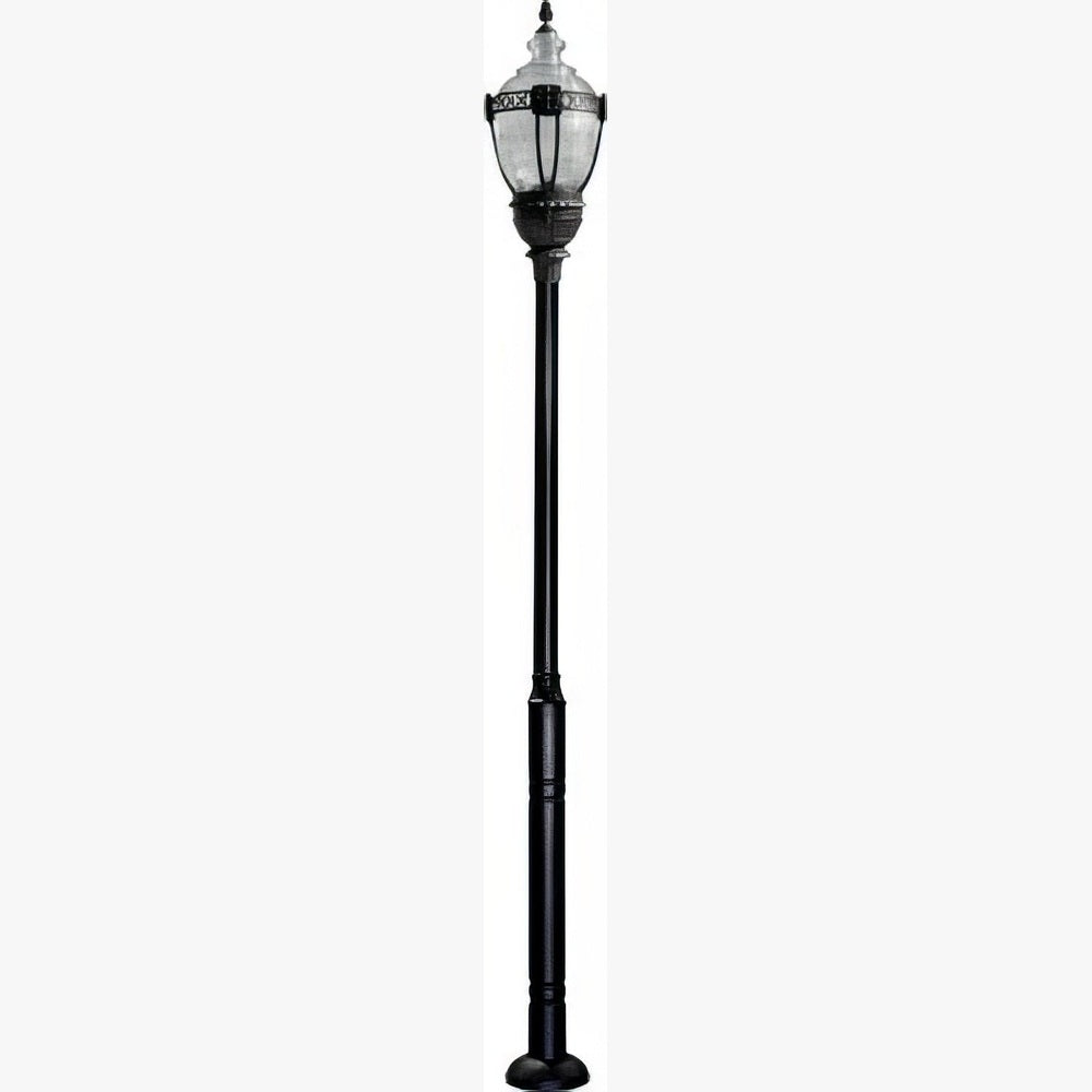 Dabmar Lighting GM6601-L80-40K-B black post light & pole