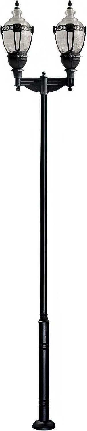 Dabmar Lighting GM6602-L160-40K-B black post light & pole