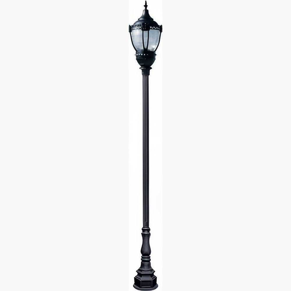 Dabmar Lighting GM8951-L54-40K-B black post light & pole
