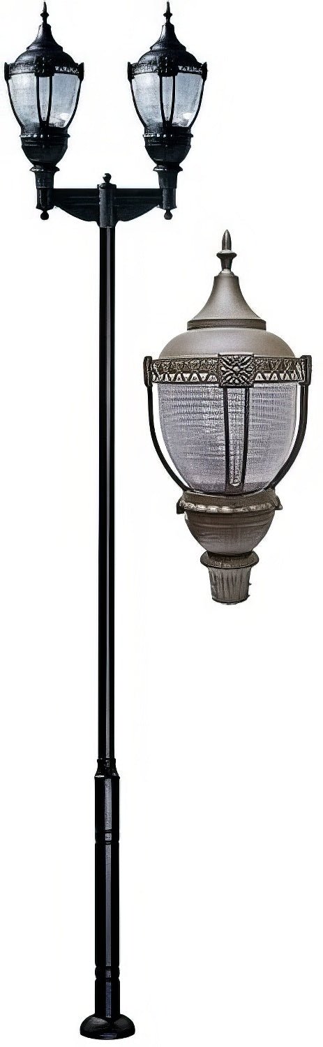 Dabmar Lighting GM9102-L160-50K-BZ bronze post light & pole