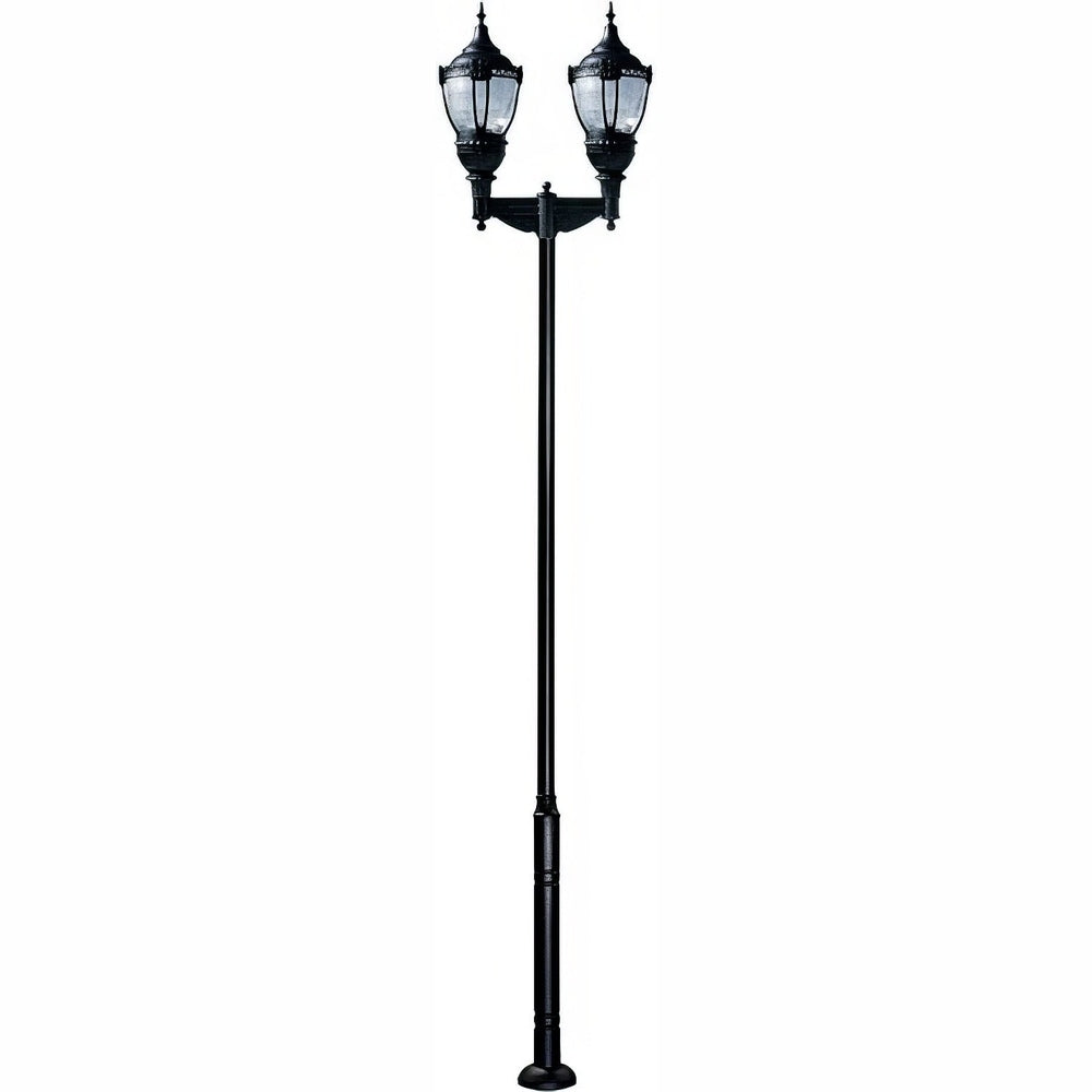 Dabmar Lighting GM9102-LB200-50K-B black post light & pole