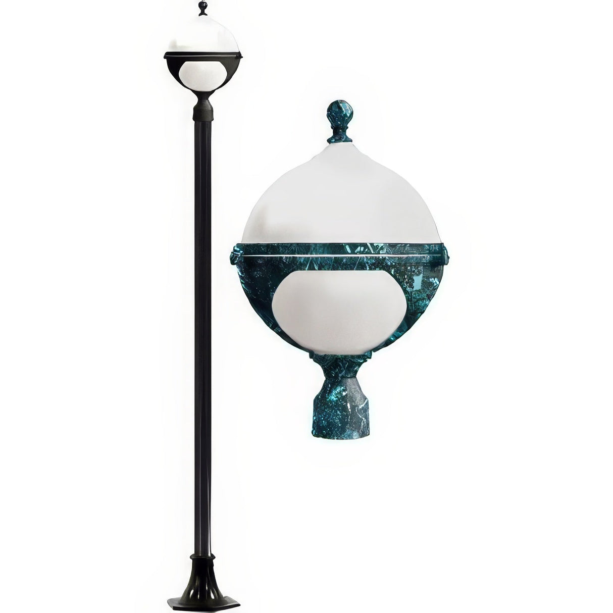 Dabmar Lighting GM9711-VG verde green post light fixture