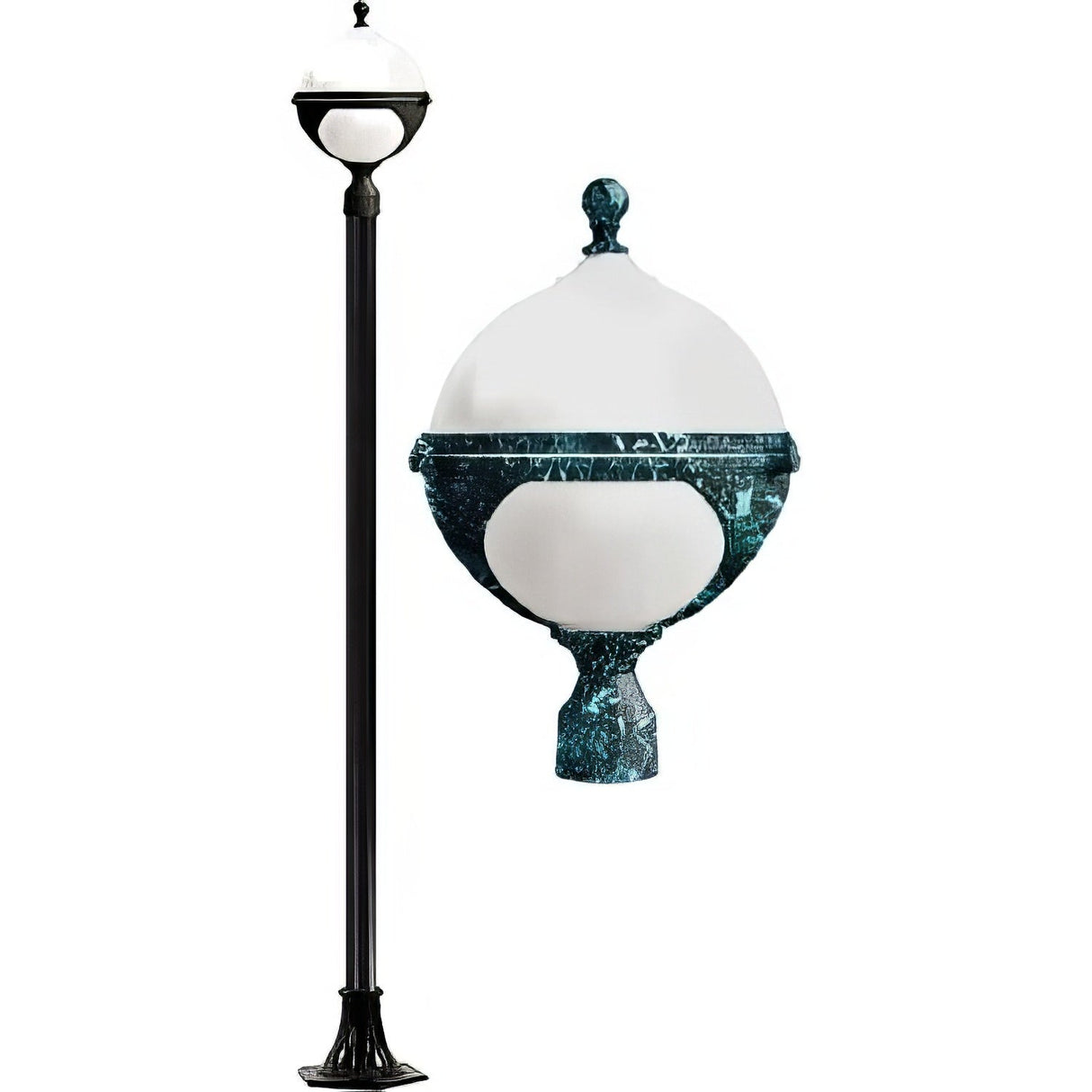Dabmar Lighting GM9715-VG Natalie Post Light Fixture 3 X 13 Watt DL-S13-GU24 120 Volts Verde Green