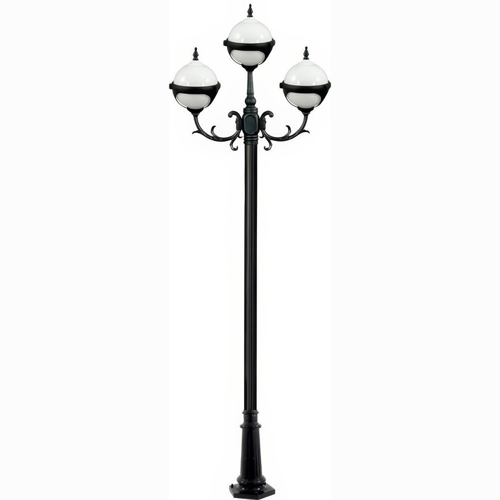 Dabmar Lighting GM9723-L27-27K-B black post light & pole