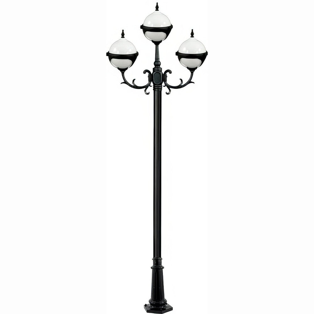 Dabmar Lighting GM9723-L27-40K-B black post light & pole