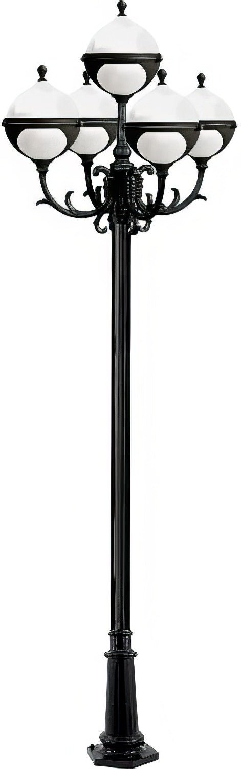 Dabmar Lighting GM9725-L90-30K-B black post light & pole
