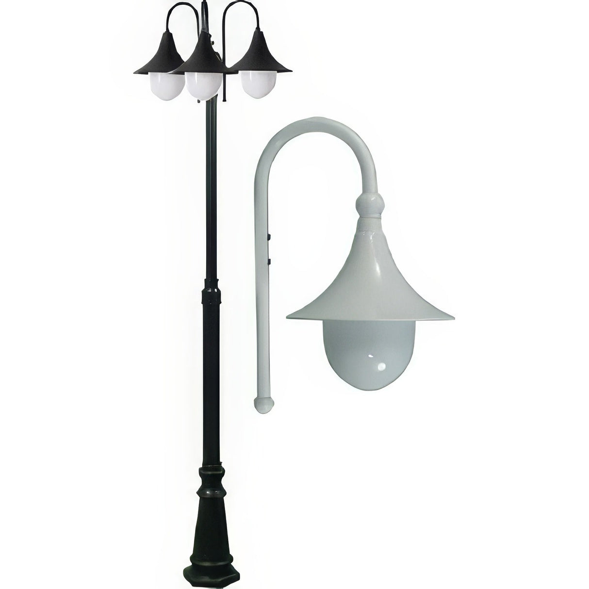 Dabmar Lighting GM9903-W white post light fixture