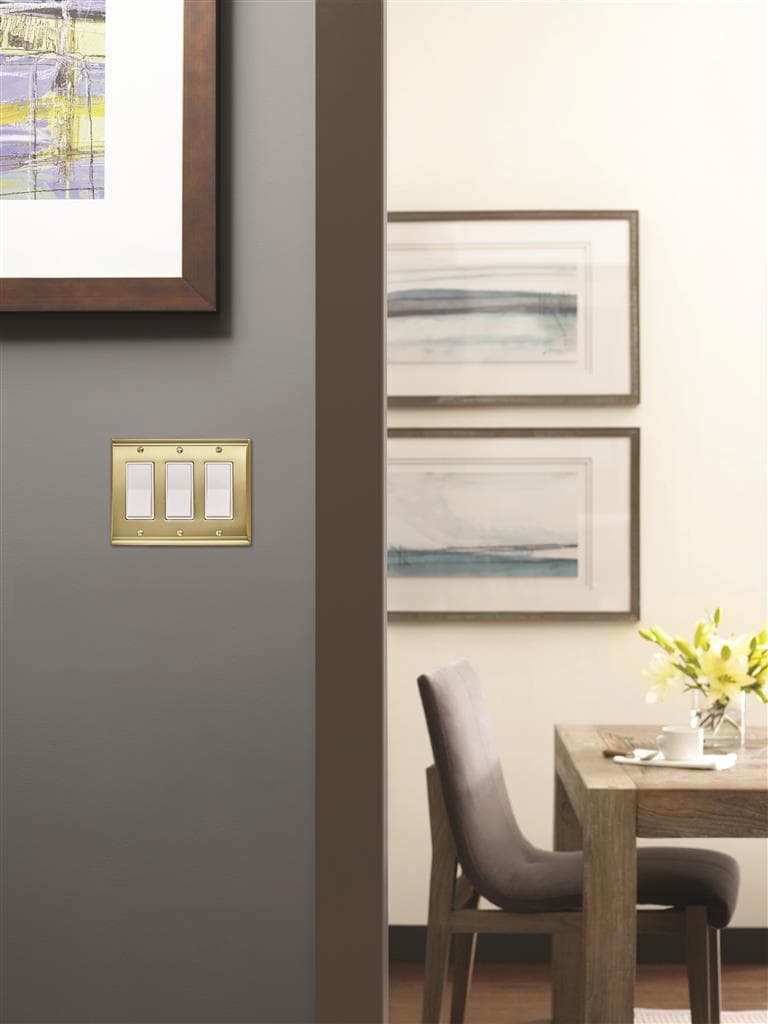 Amerock BP36506BBZ Candler Golden Champagne Wall Plate lifestyle view 1