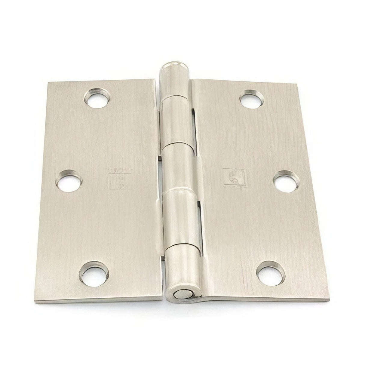Hager 154131215 154131 3.5 x 3.5 Inch Plain Bearing Hinge with Square Corners Satin Nickel