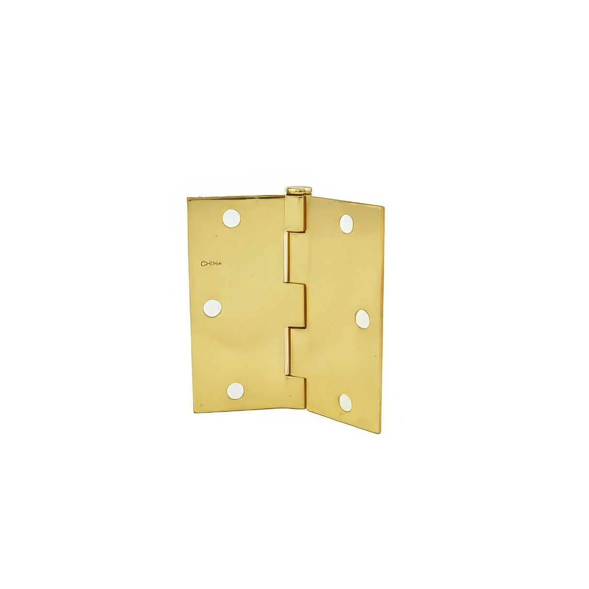 Hager 15413123 154131 3.5 x 3.5 Inch Plain Bearing Hinge with Square Corners Polished Brass