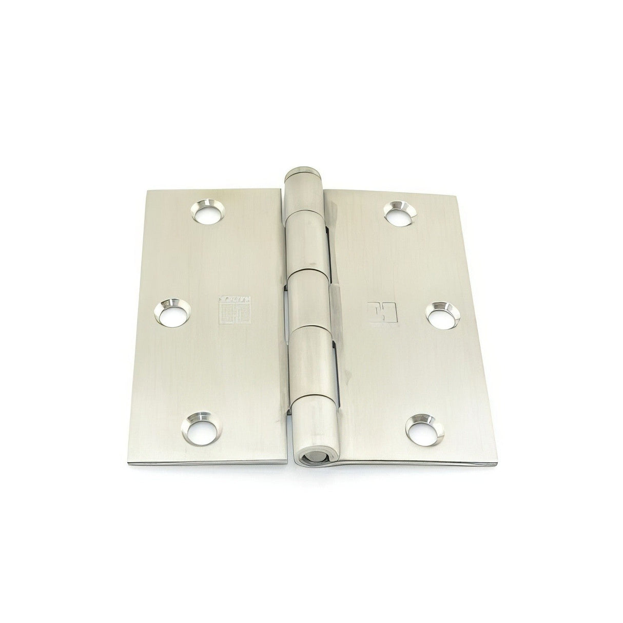 Hager 154131232D 154131 3.5 x 3.5 Inch Plain Bearing Hinge with Square Corners Satin Stainless