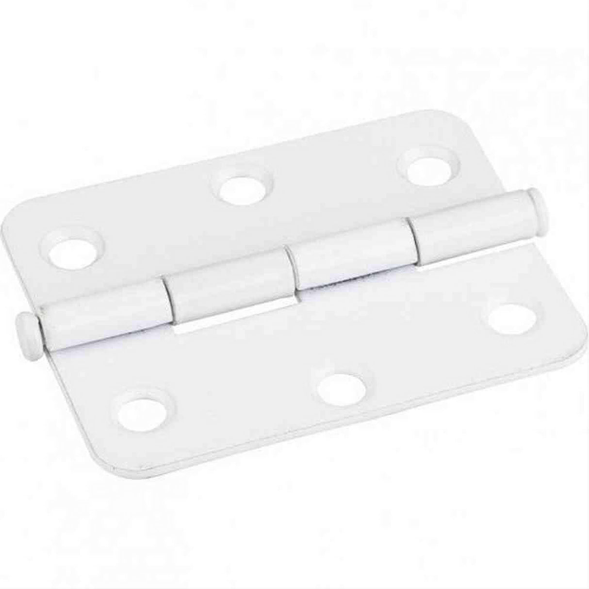 Hardware Resources 33529BWH 2-1/2" x 2" Radius Butt Hinge Bright White