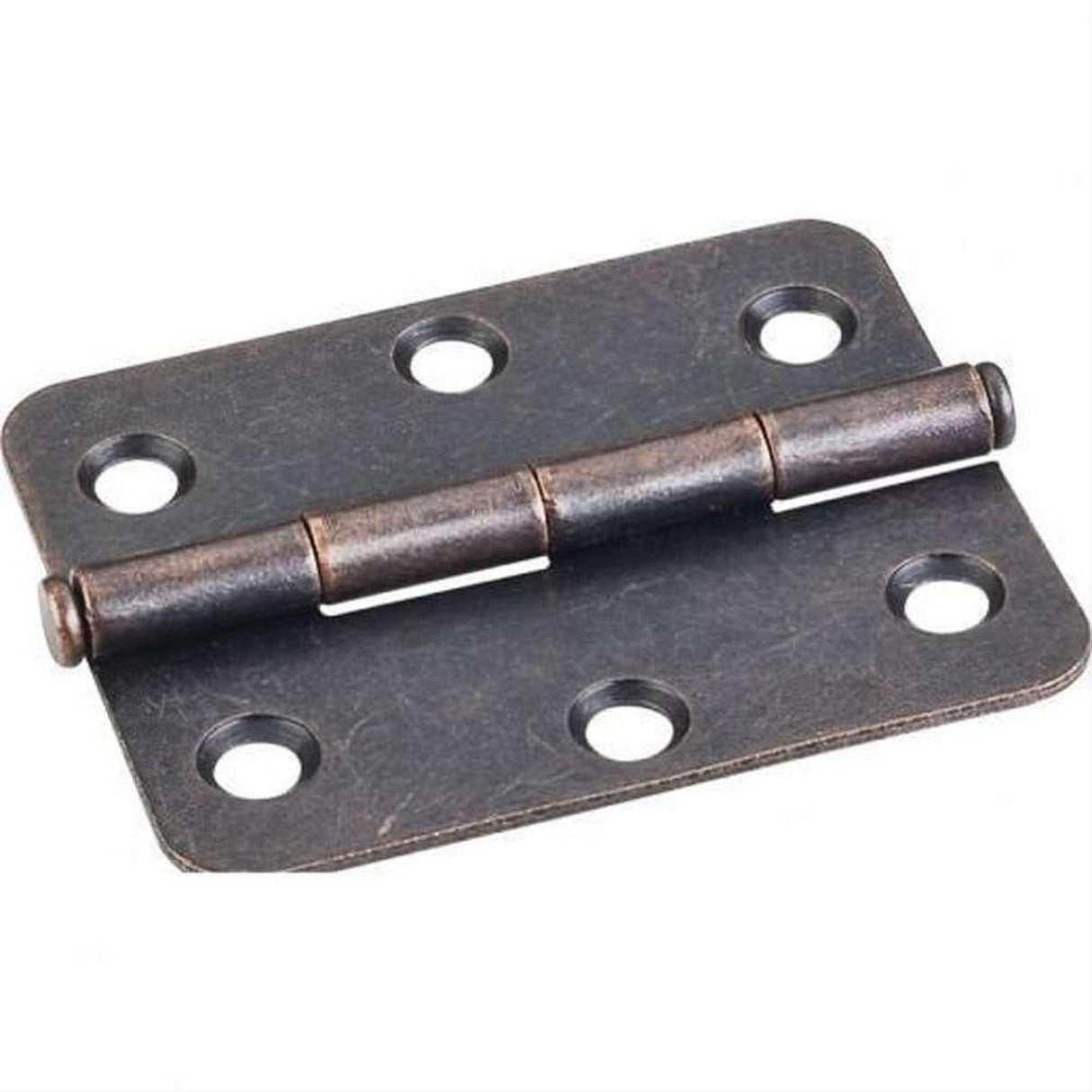 Hardware Resources 33529DACM 2-1/2" x 2" Radius Butt Hinge Distressed Antique Brass
