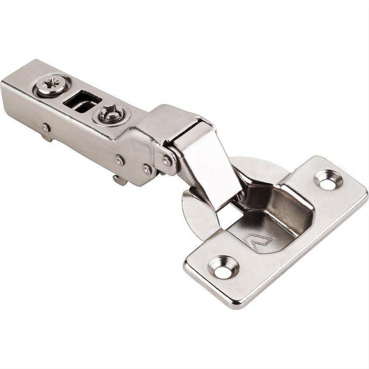 Hardware Resources 700.0536.25 110 Degree 9 mm Crank Cam Adjustable Heavy Duty Soft-close Hinge without Dowels Polished Nickel