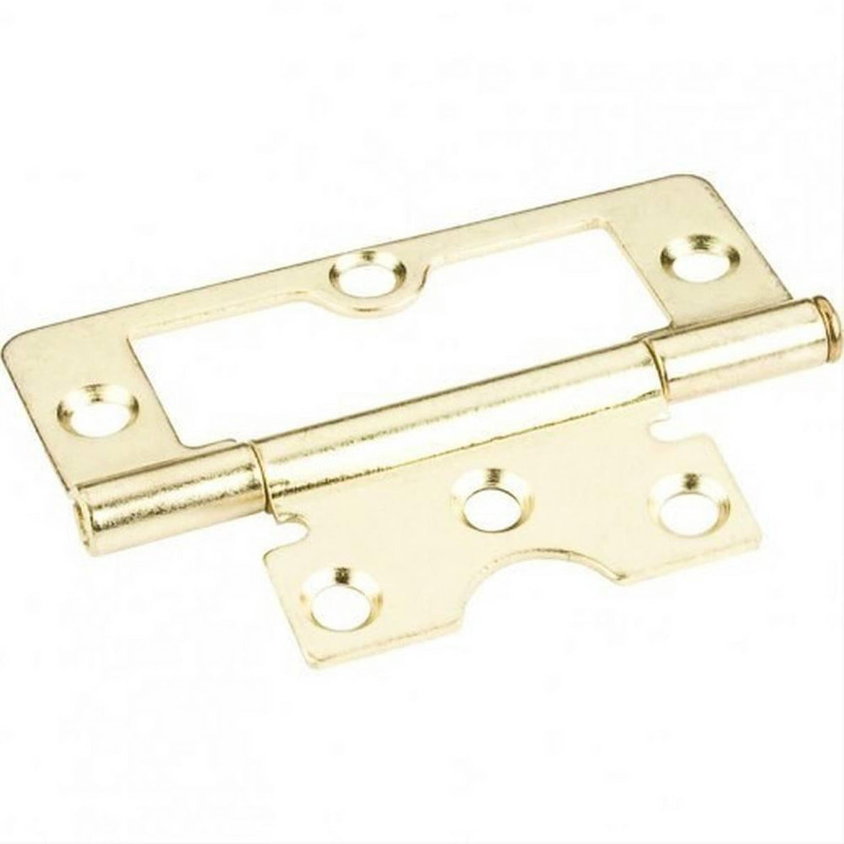 Hardware Resources 9802PB 3" Swaged Loose Pin Non-Mortise Hinge with 6 Holes Polished Brass