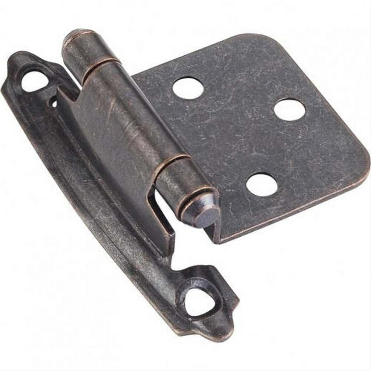 Hardware Resources H5011DBAC Flush Hinge, Face Frame, Self Closing Hinge Dark Brushed Antique Copper Distressed Oil Rubbed Bronze