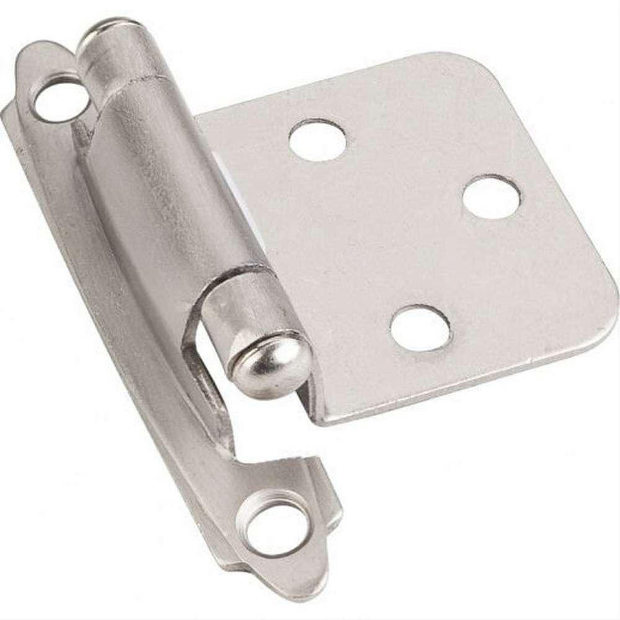 Hardware Resources H5011SN Flush Hinge, Face Frame Self Closing Hinge Satin Nickel