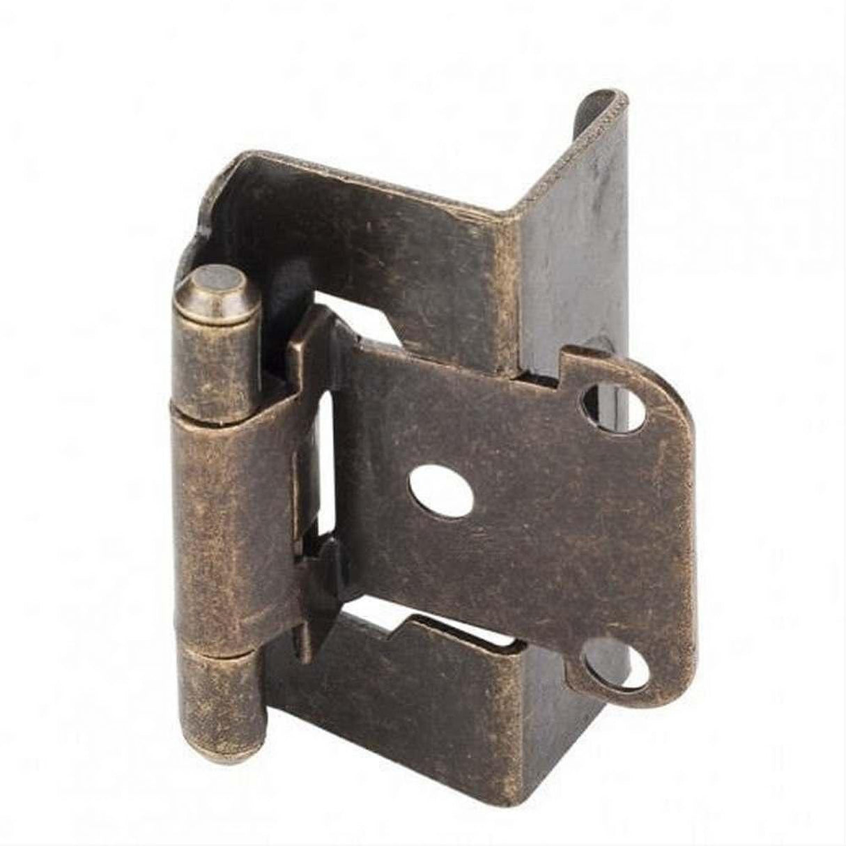 Hardware Resources H6541AB 1/2" Overlay, 3/4" Frame Full Wrap Self Closing Hinge Without Screws Brushed Antique Brass