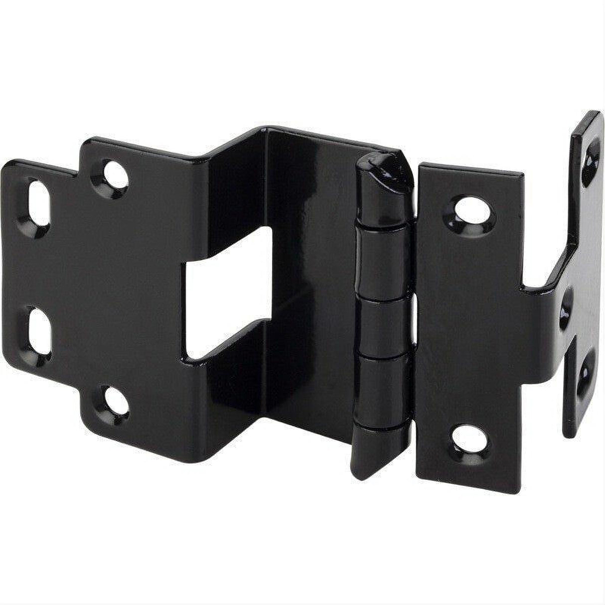 Hardware Resources HR0076BLK Black Powder Coat Non-Mortise Institutional 5-Knuckle Cabinet Hinge